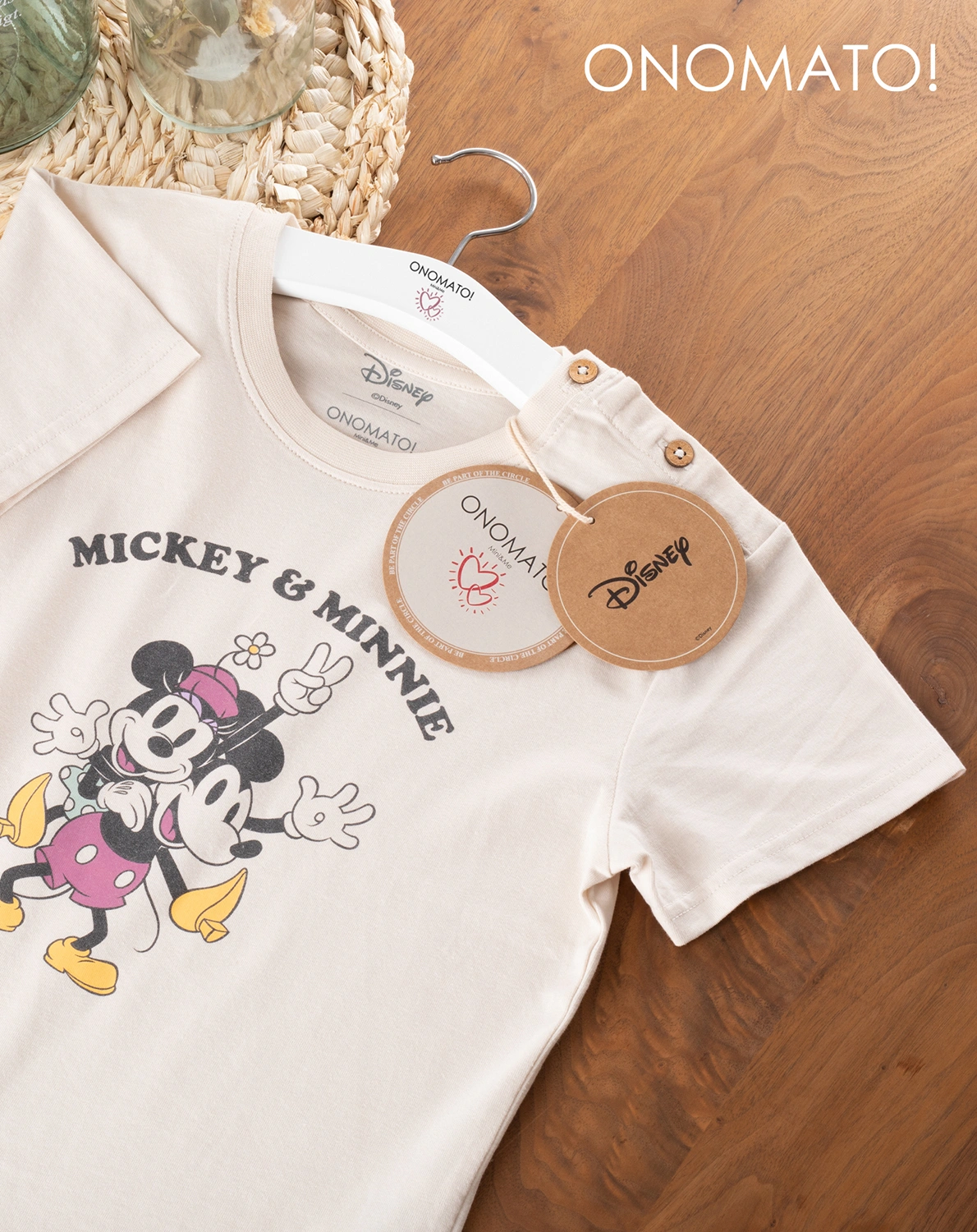 T-Shirt MICKEY & MINNIE in off white nature
