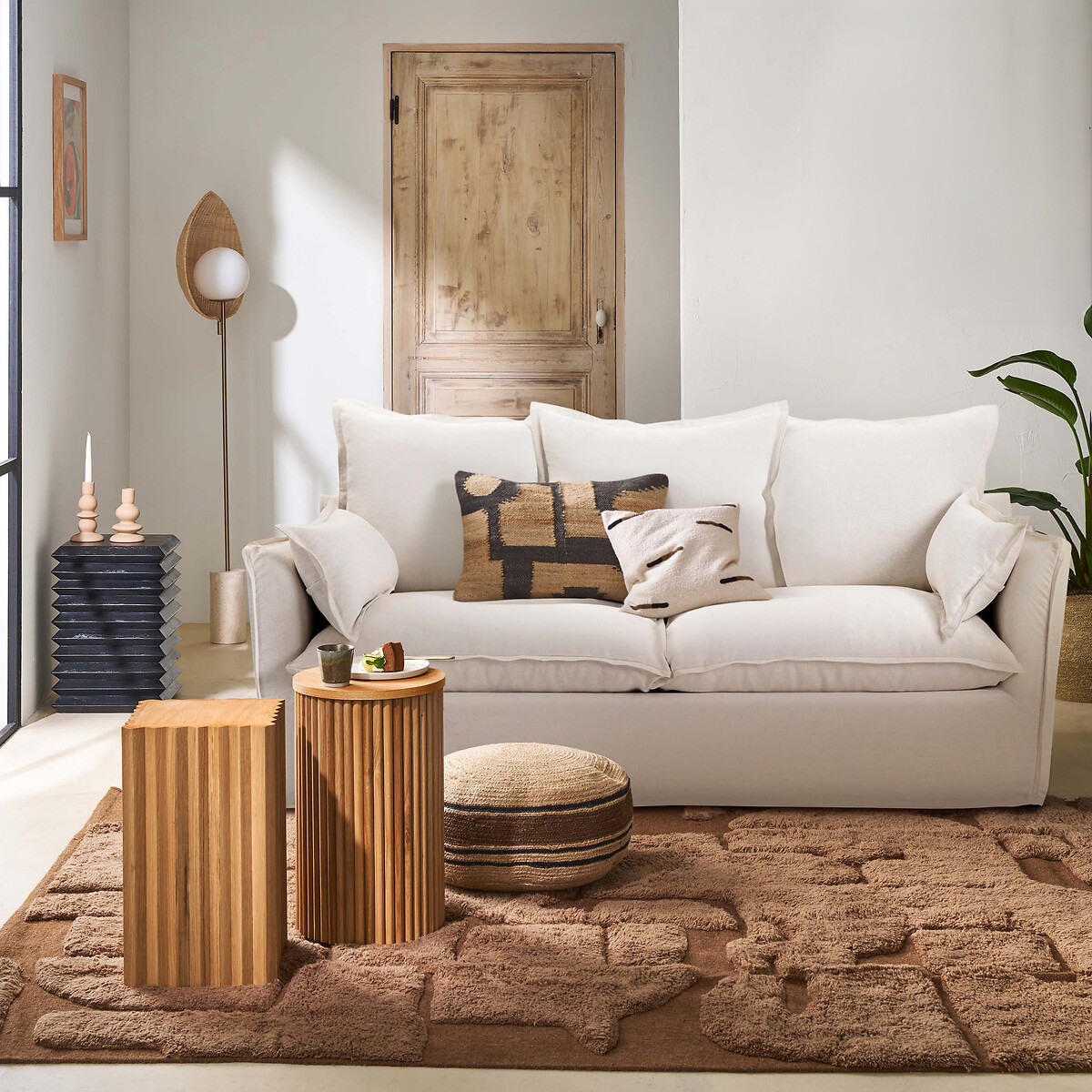 LA REDOUTE INTERIORS<br>Sofá em linho grosso, Odna