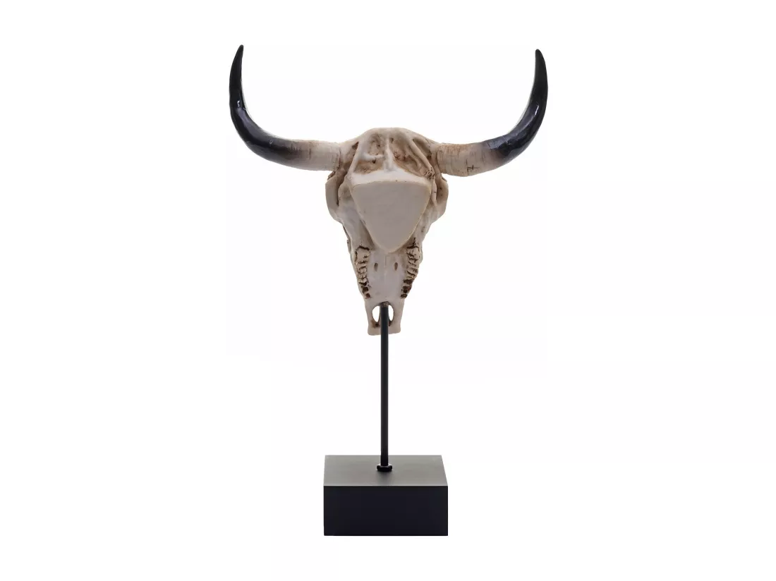 Figurine tête de vache résine 12 x 8 x 22 cm 04_0002840