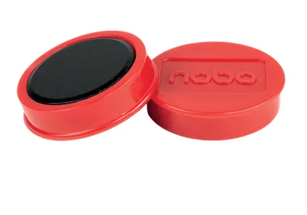 Magnet 38mm Nobo 2,5kg rød - (10 stk.)