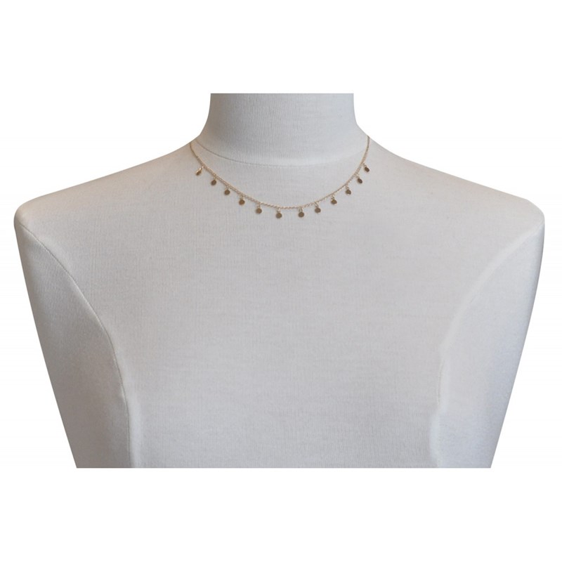 Collier Plaqué Or Petites Breloques Rondes