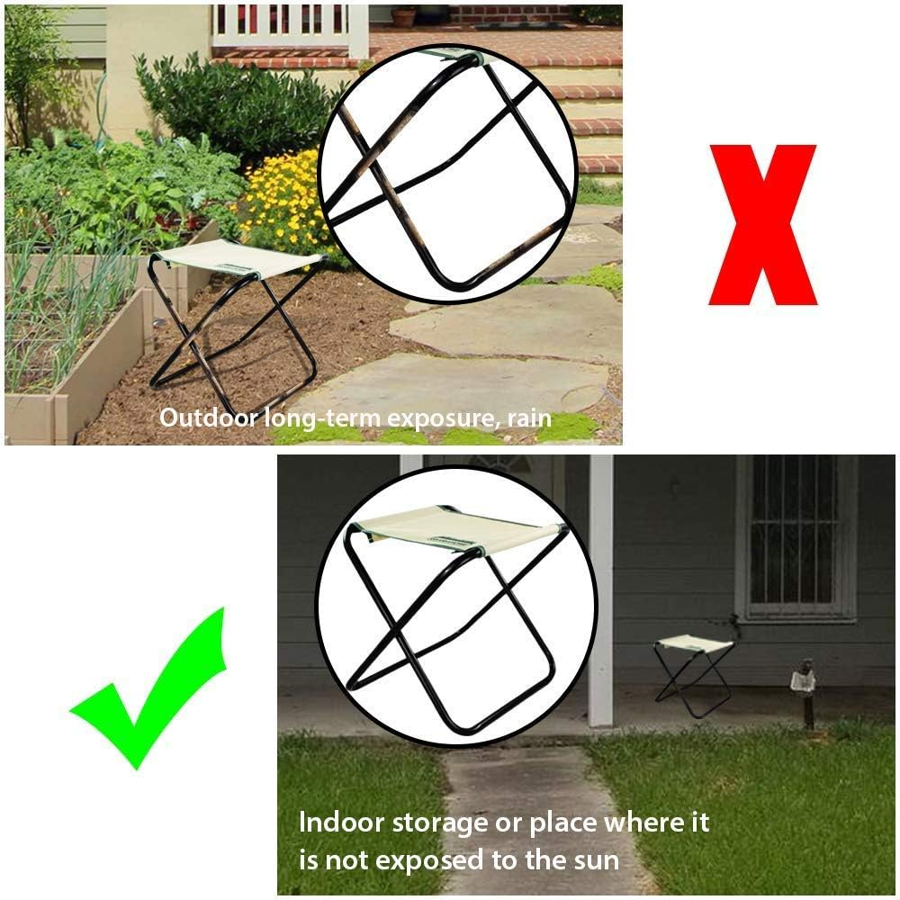 (7-tlg. Set) 2in1 Garten Klappstuhl Hocker mit Abnehmbarer Tragetasche Werkzeug Organizer inkl. Gartenwerkzeug