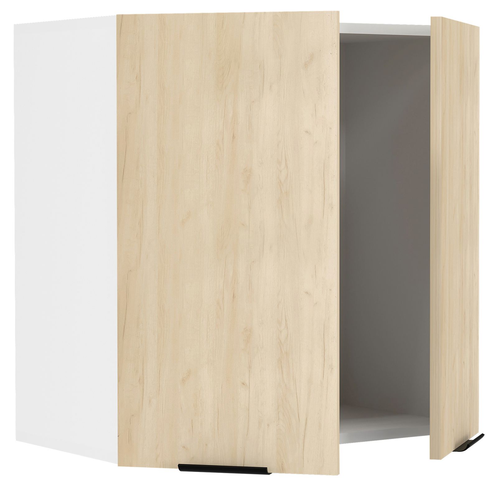 Hängeschrank FASOLA - weiß - Honig Eiche - 60 cm