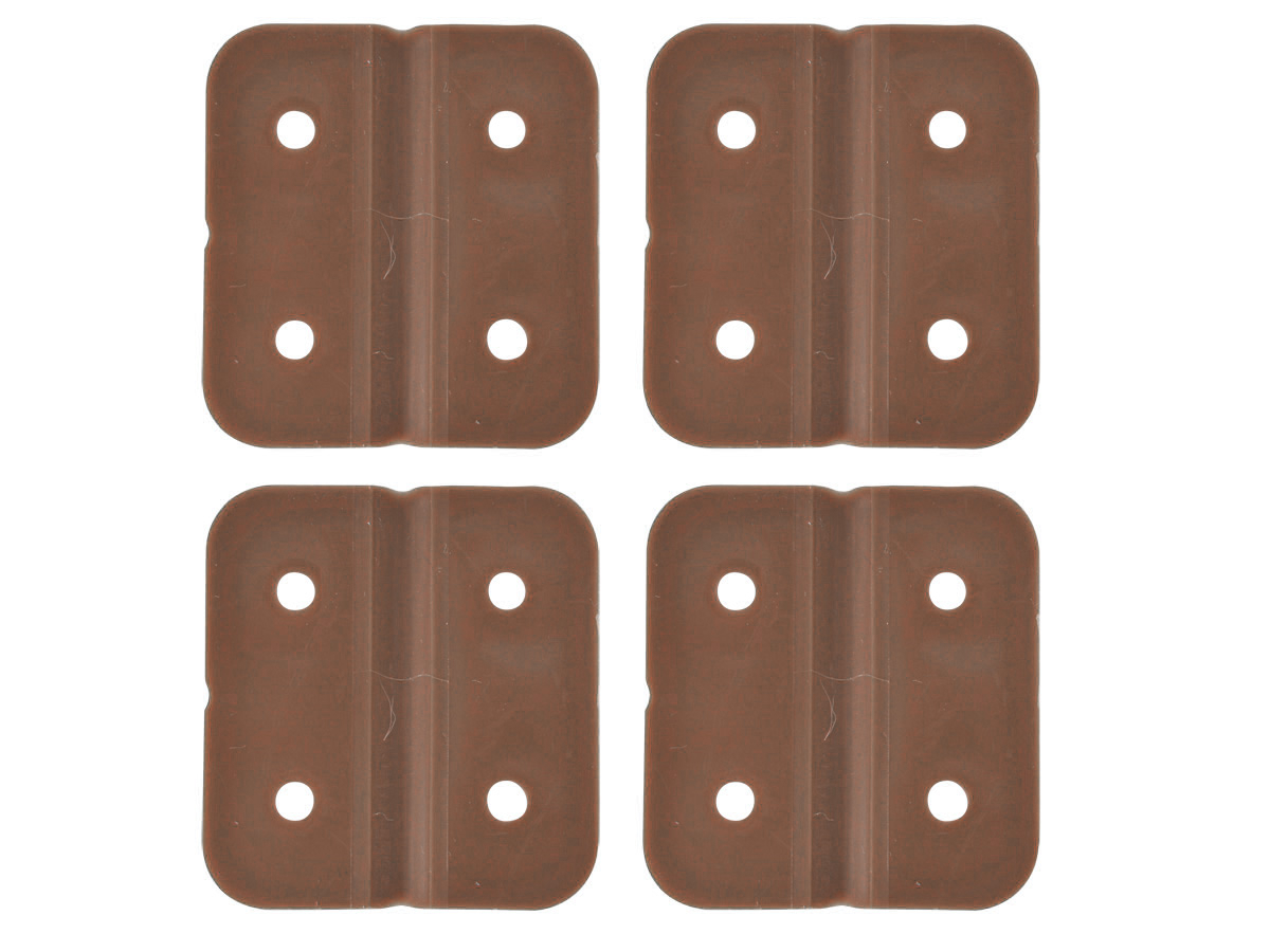 Fjord kunststoffen scharnieren (4x stuks) - brown