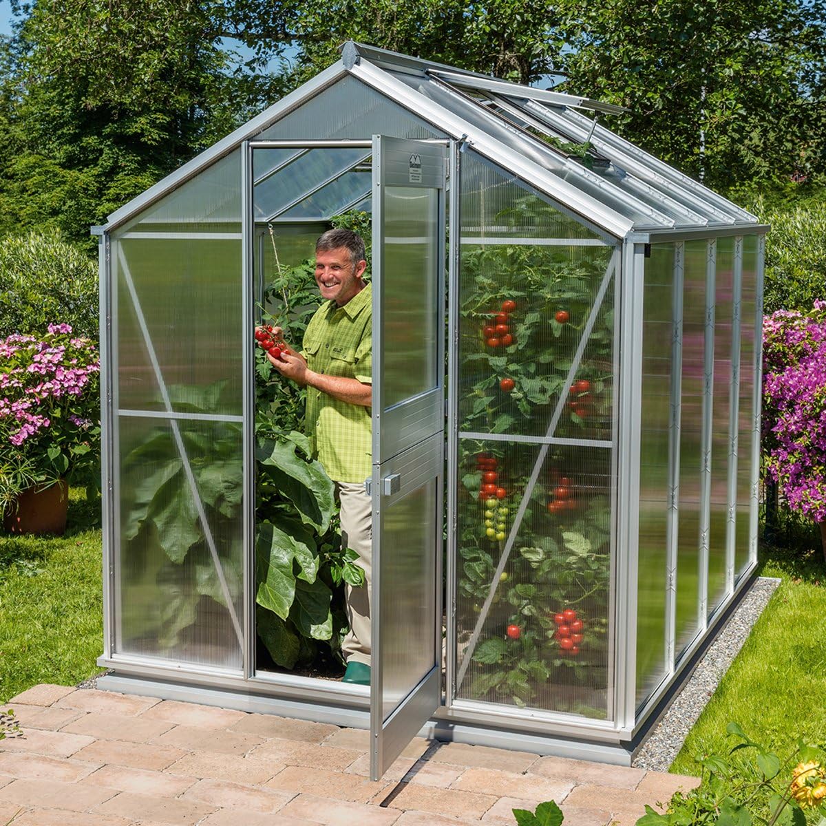 Beckmann Gewächshaus Modell U5 200 x 257 cm Alu Natur
