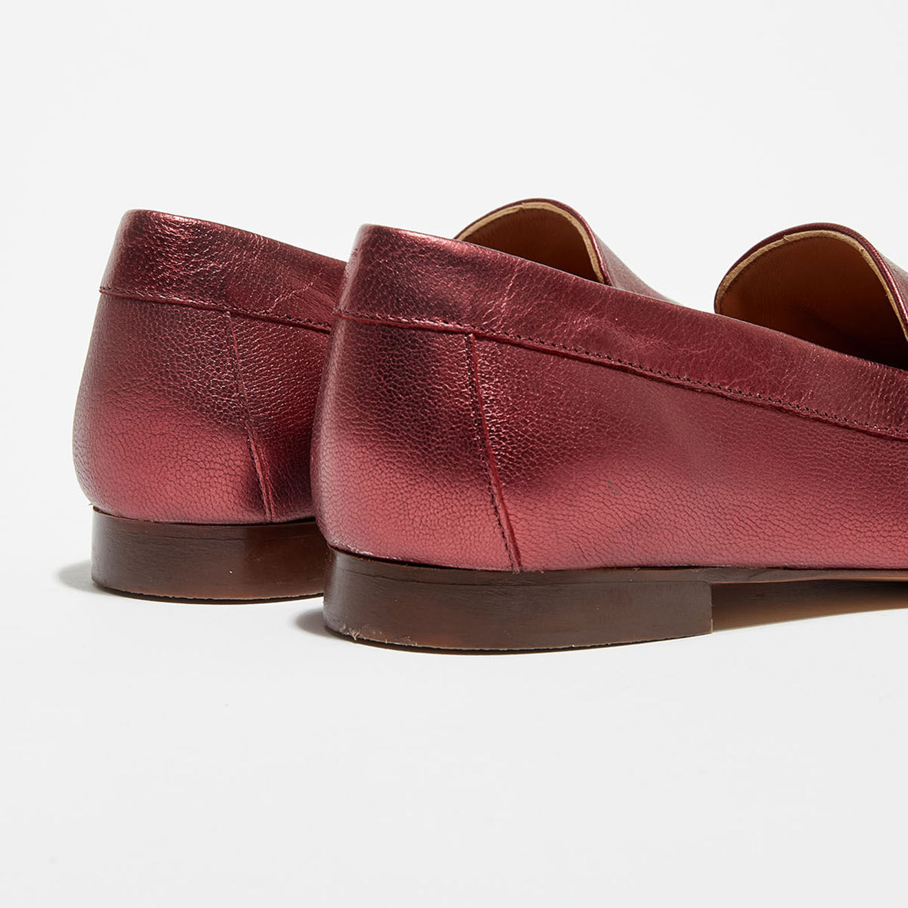 Quartier Latin Mocassins en Cuir Love irisés cerise