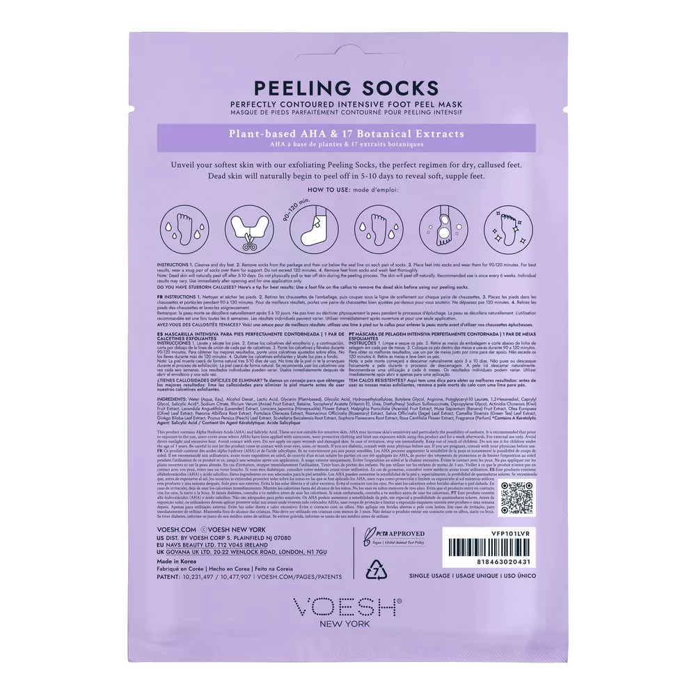 VOESH Exfoliating Peeling Socks - 1 par.
