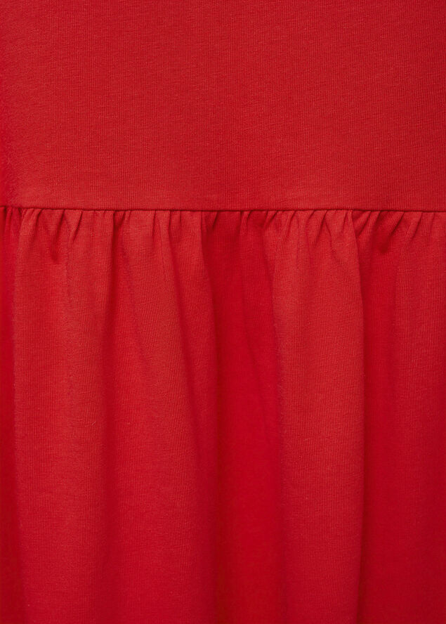 MANGO Long cotton dress Red