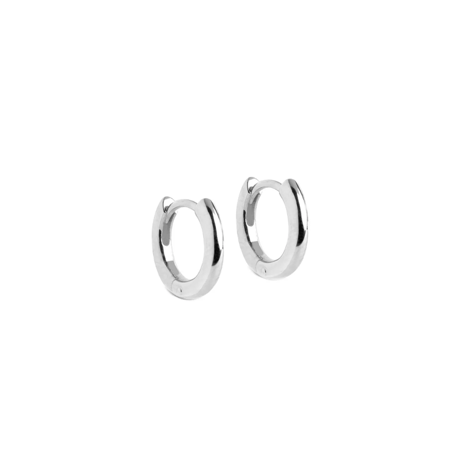 Enamel Chunky Classic Øreringe 18 kt. Sølv E249S