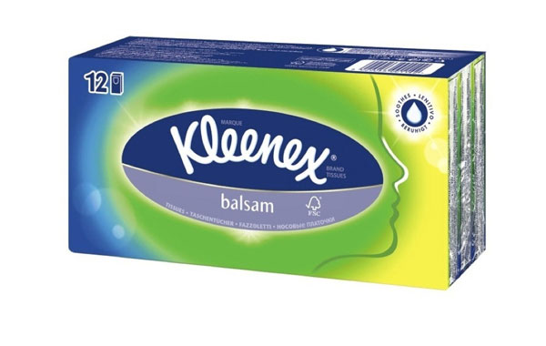 Kleenex Balsam Taschentücher<br>12 × 9 Stück