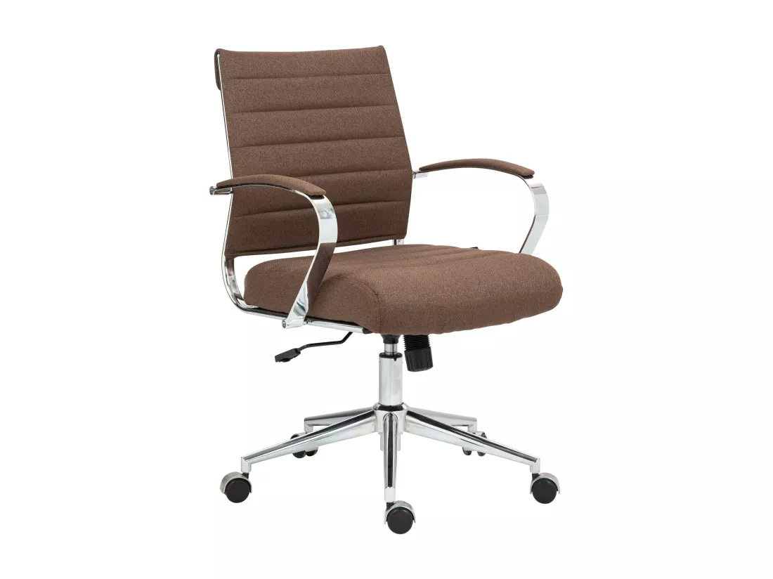 Chaise de bureau - Tissu - Marron - Oakland