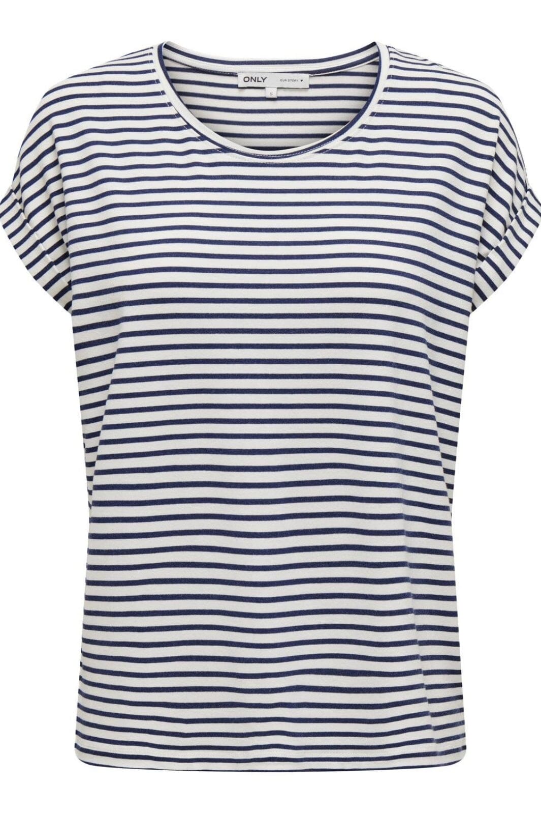 Only Onlmoster Stripe S/S O-Neck Top 4448024 cloud dancer naval academy