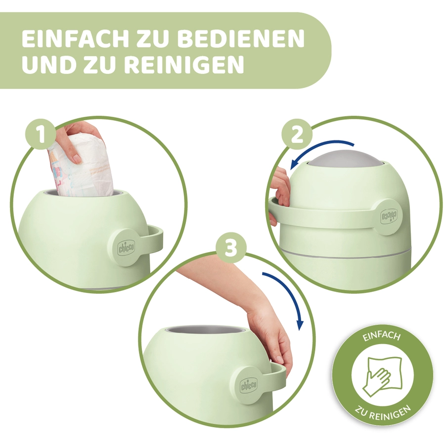 chicco Windeleimer Odour Off in grün