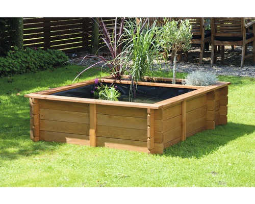 Verhoogde vijver, verhoogd bed dobar Maxime 330 l 150 x 120 x 40 cm bruin