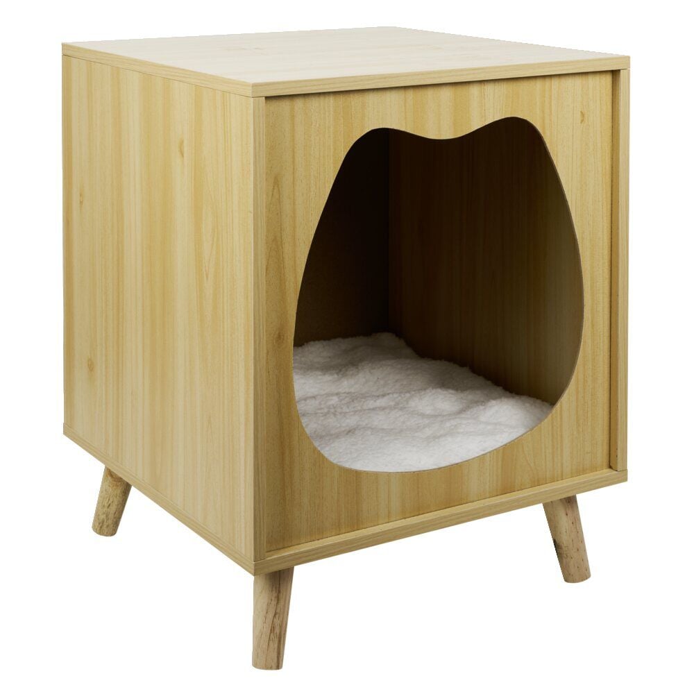 Maison pour chat en bois sur pieds 40x40xH50cm