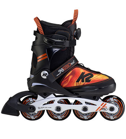 K2 Rollschuhe - Hero Boa Alu - Schwarz/Rot/Orange - Inline