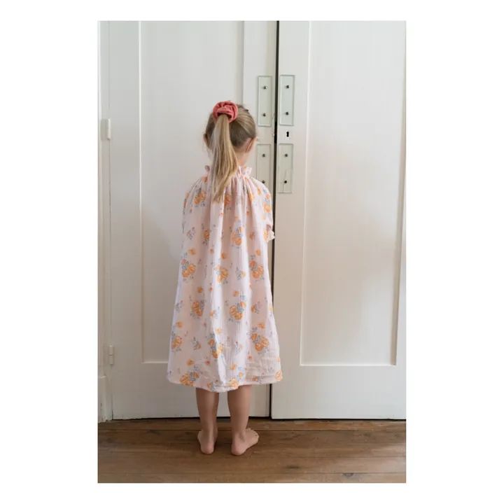 Risu Risu Robe de Nuit Exquise Double Gaze de Coton Bio | Rose pâle