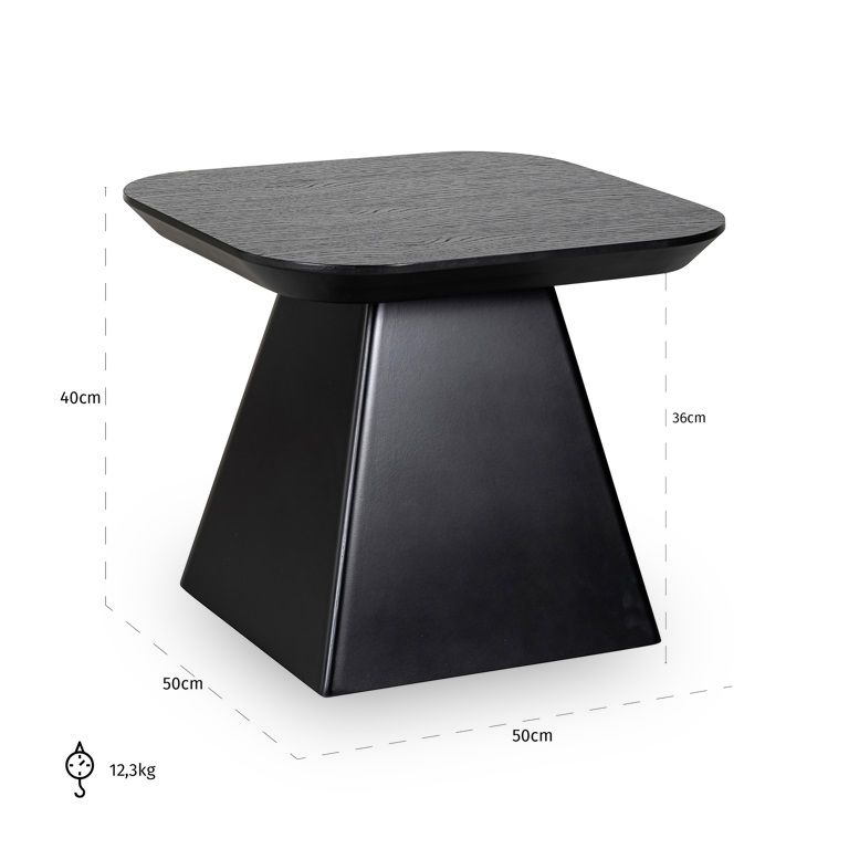 Bijzettafel 8817 zwart Bonvoy B50 x D50 x H40 cm