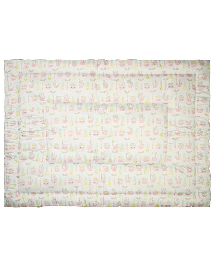Krabbeldecke HERZEN (100x140) in bunt/weiß