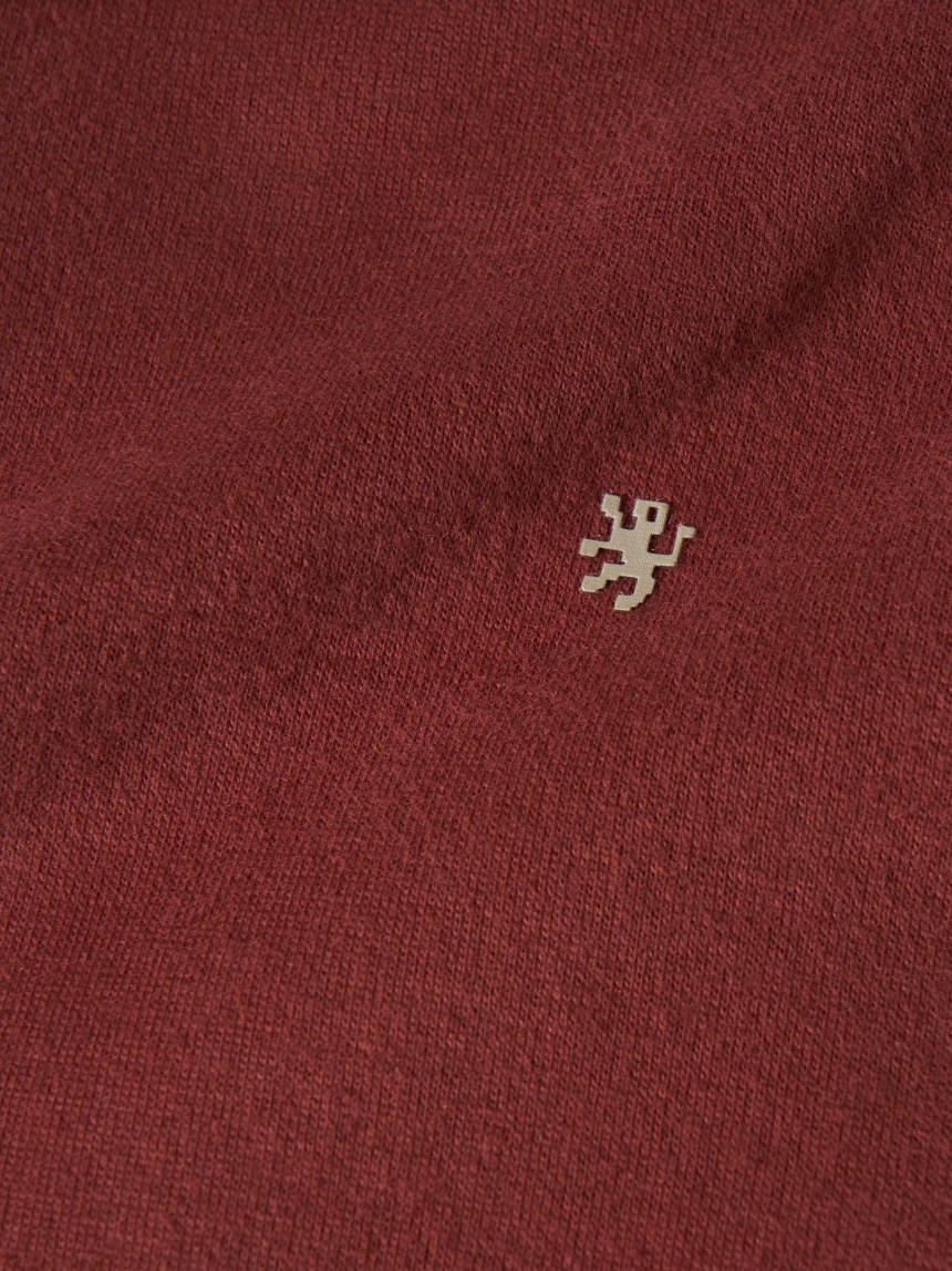 Sweater de algodão com botões e meio fecho