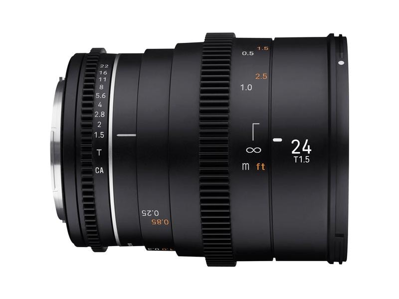 Samyang Festbrennweite VDSLR 24mm T/1.5 Mark II – Canon RF Wettergeschützte Festbrennweite in schlankem Design