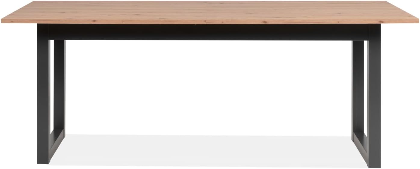 Esstisch in weiß ausziehbar, Küchentisch 200-240 x 90 cm, Esszimmer Tisch Malta (Eiche Artisan, 200-240)