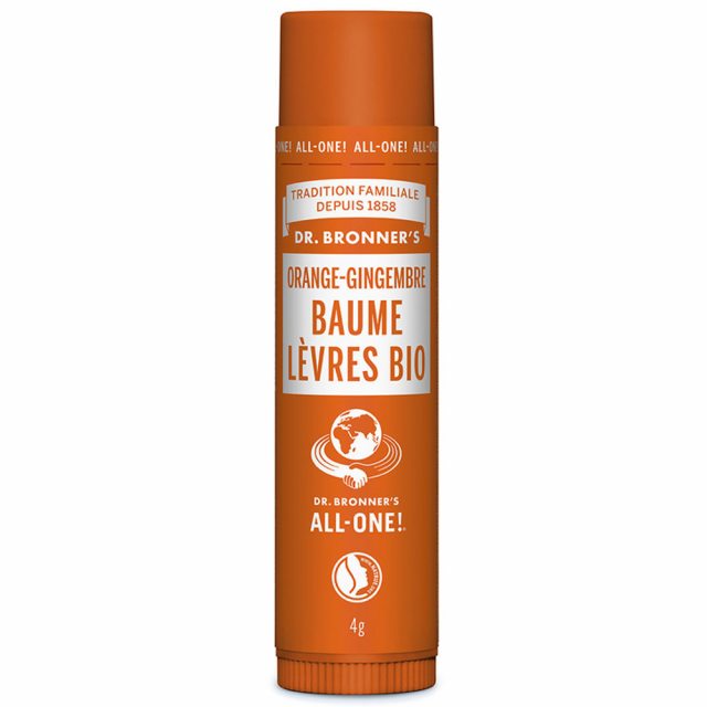 Baume Lèvres Bio orange-gingembre DR.BRONNER'S