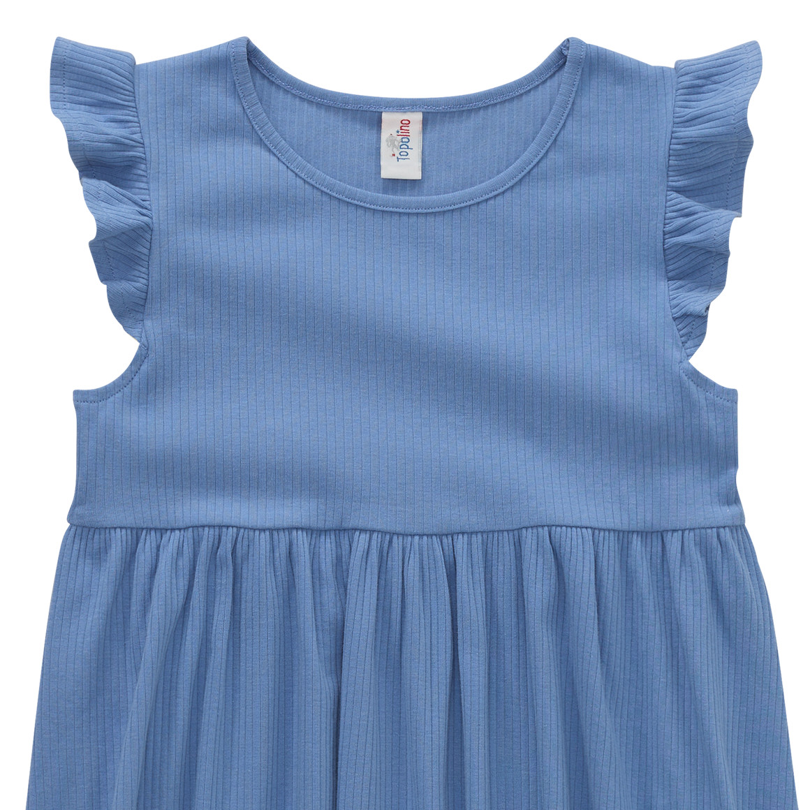Topolino Mädchen Kleid mit Ripp-Struktur blau