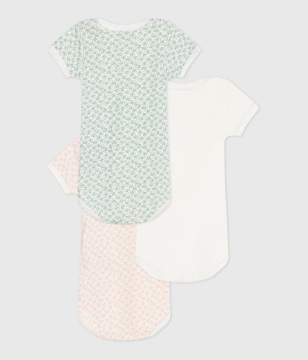 PETIT BATEAU<br>Conjunto de 3 bodies de manga curta