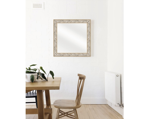 Shabby chic wandspiegel, 49x49 cm