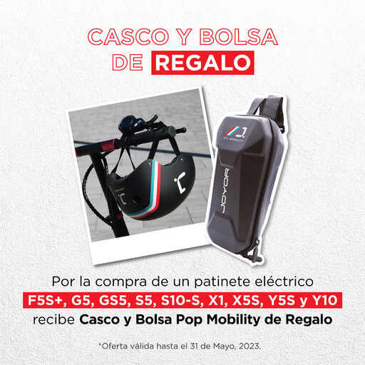 Patinete Elétrico Joyor F5s+ Preto + Capacete e Bolsa Frontal