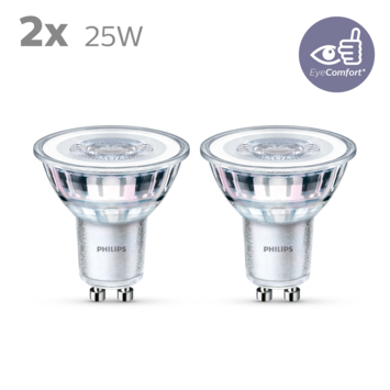 Philips LED spot GU10 3W 2 stuks niet dimbaar