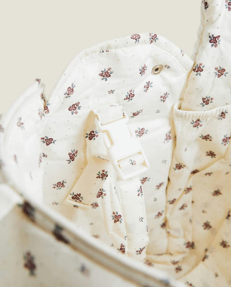 BOLSA DE MATERNIDADE INFANTIL COM ESTAMPA FLORAL