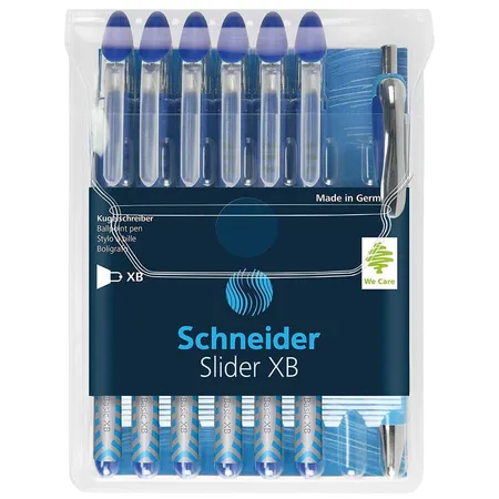 Schneider Slider Basic XB und Slider Rave XB Kugelschreiber, 6+1 Stück