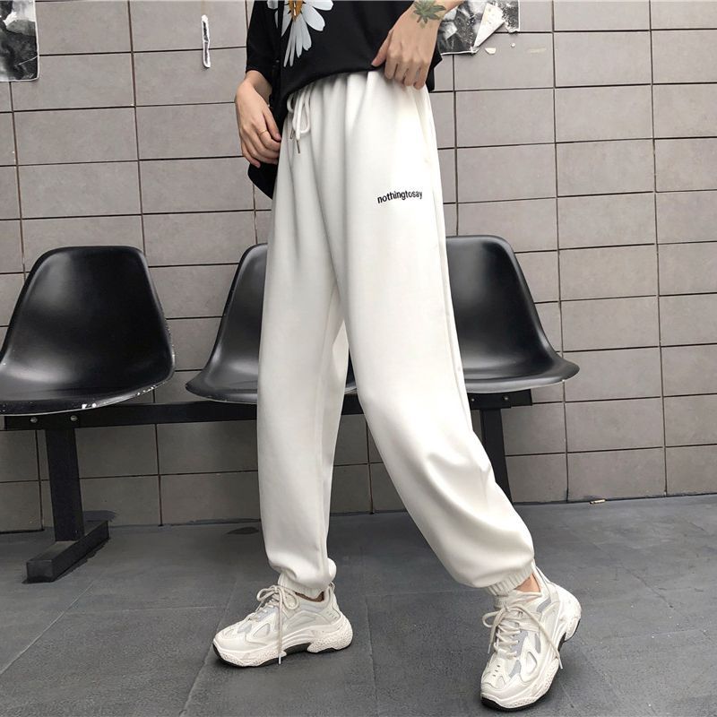 Iduna - Lettering Drawstring Sweatpants