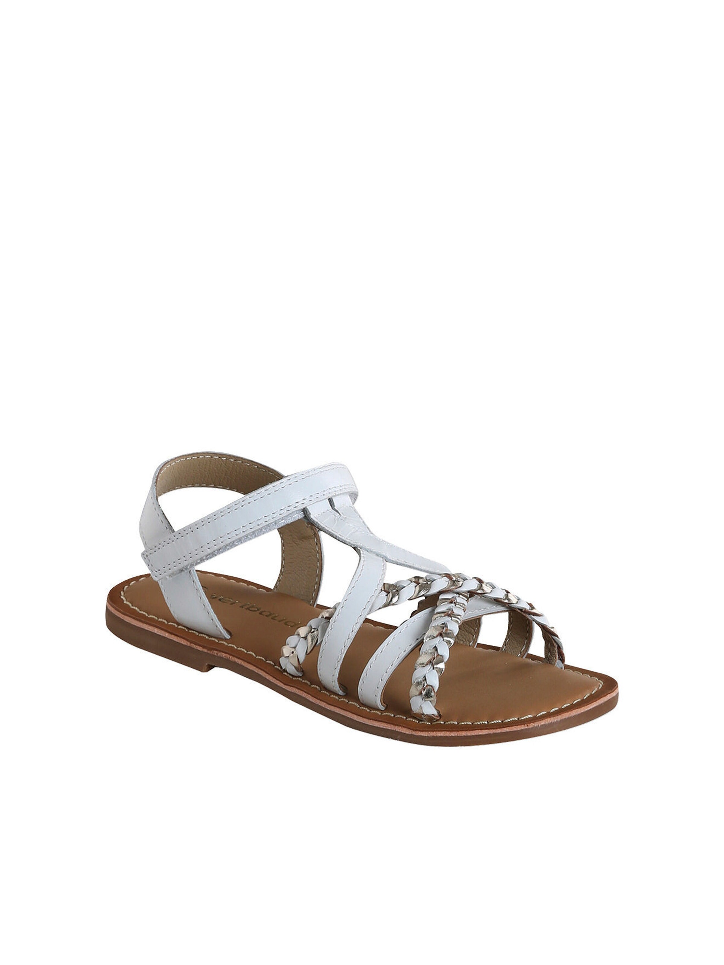 Vertbaudet Kinder Klett-Sandalen weiß