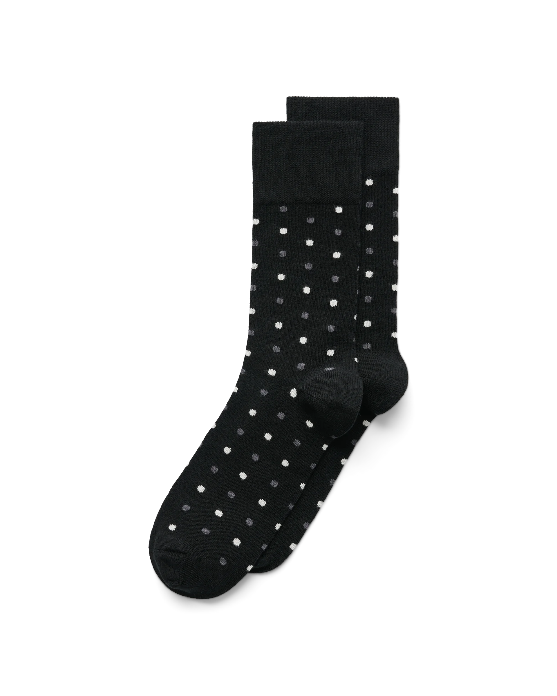 ECCO Classic Dotted Mid Cut Herren Halbhohe Socken Schwarz