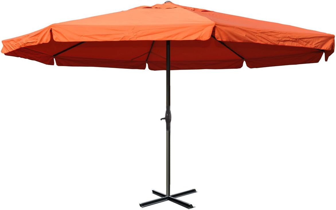 Sonnenschirm Meran Pro, Gastronomie Marktschirm mit Volant Ø 5m Polyester/Alu 28kg ohne Ständer