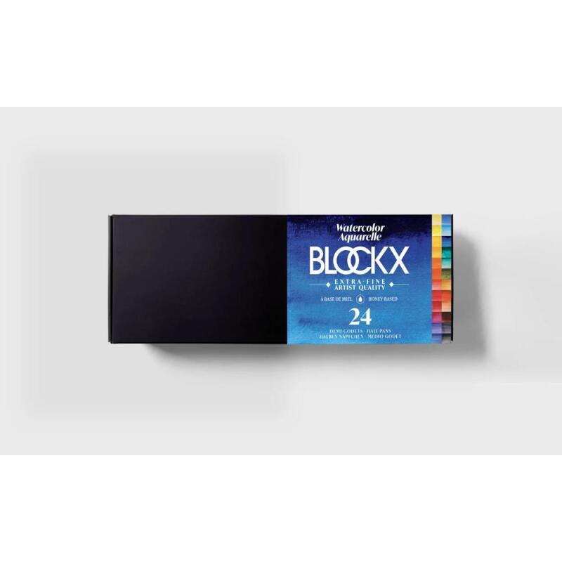 Aquarelle Boite Métal + 24 demi-godets