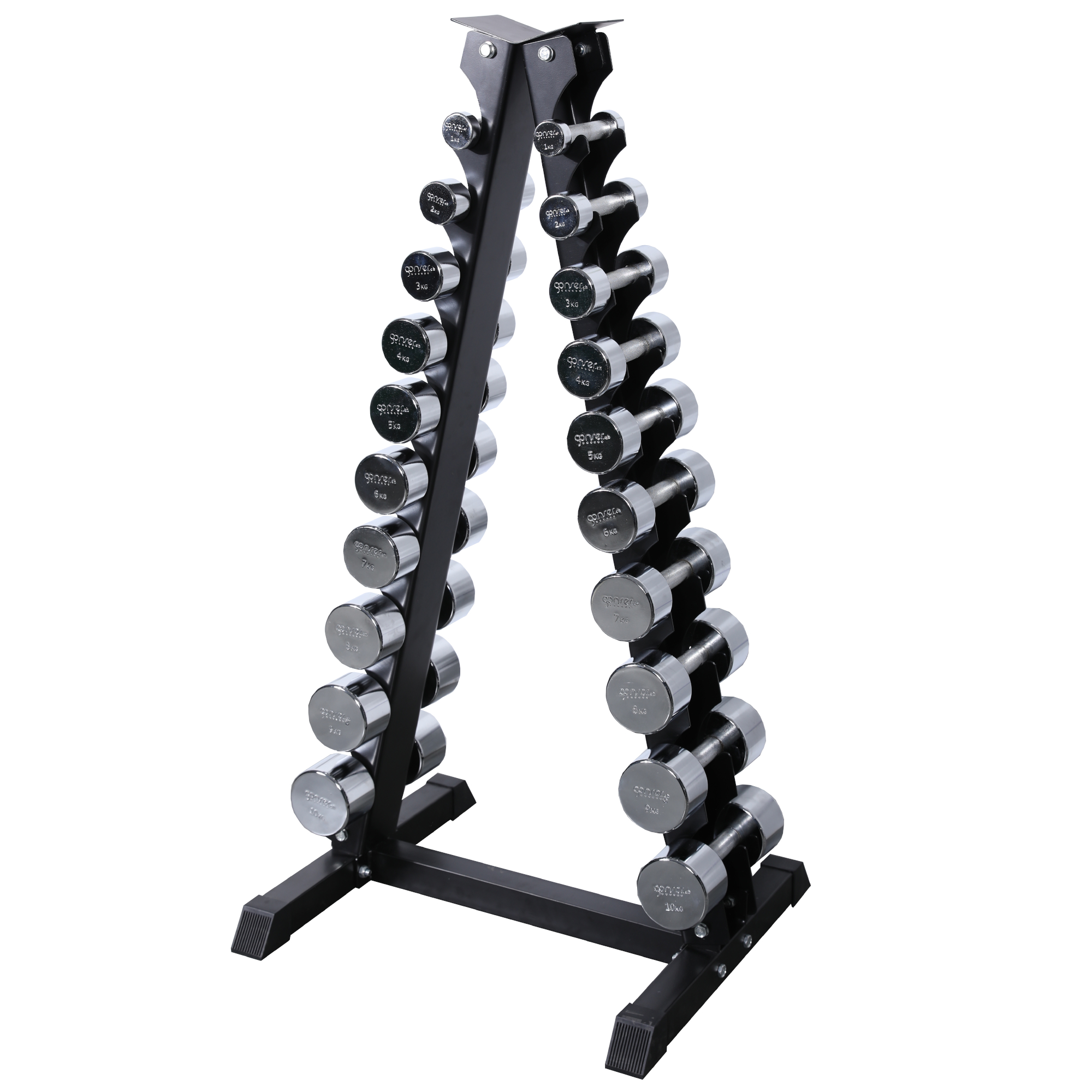 Kurzhanteln ROCK Chrom Komplettset 1-10 kg inkl. Ständer