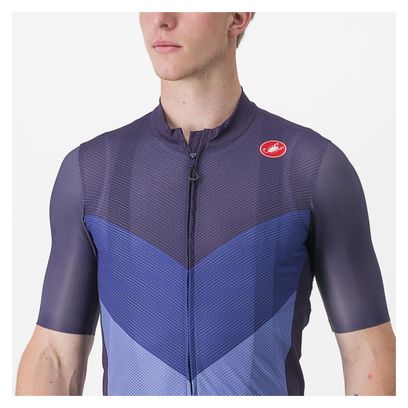 Maillot Manches Courtes Castelli Endurance Pro 2 Bleu Foncé/Violet