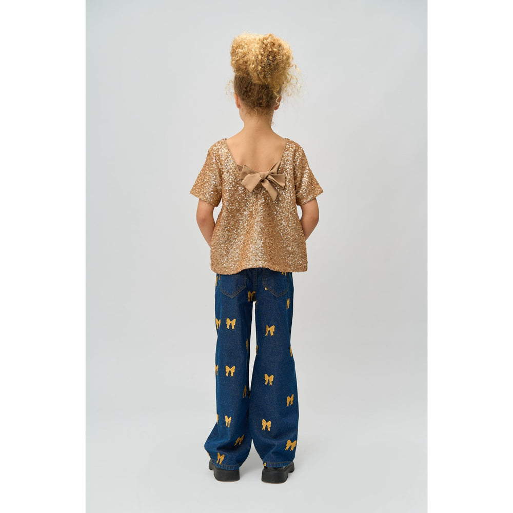 Køb The New Medium Blue Denim AOP Raquel Wide Jeans