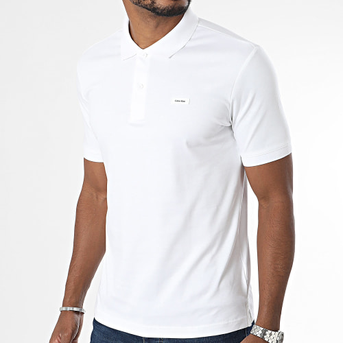 Polo Manches Courtes Slim Smooth Cotton 1657 Blanc