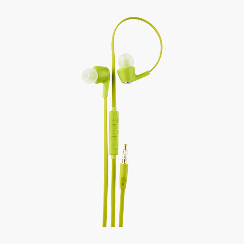 In-ear-hodetelefoner, 3,5 mm kontakt, grønne