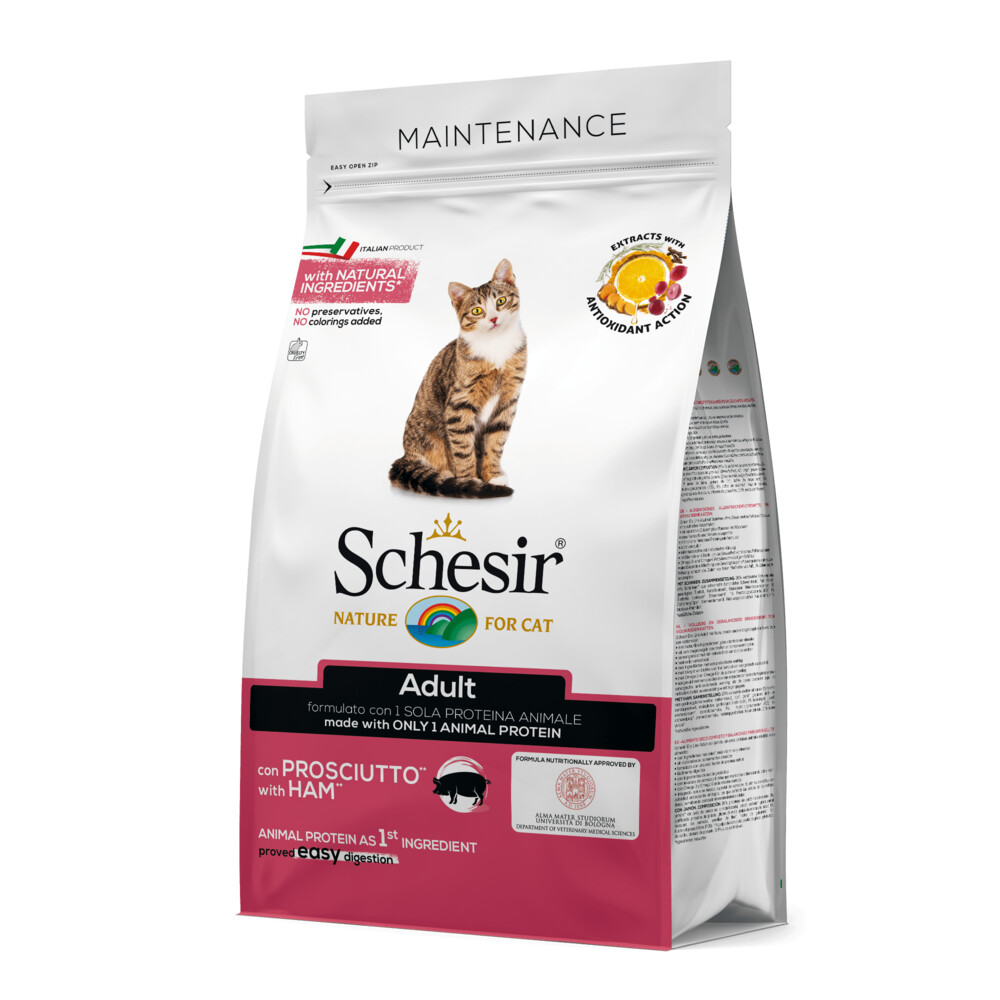 Schesir Kattenvoer Dry Maintenance Ham400 gr
