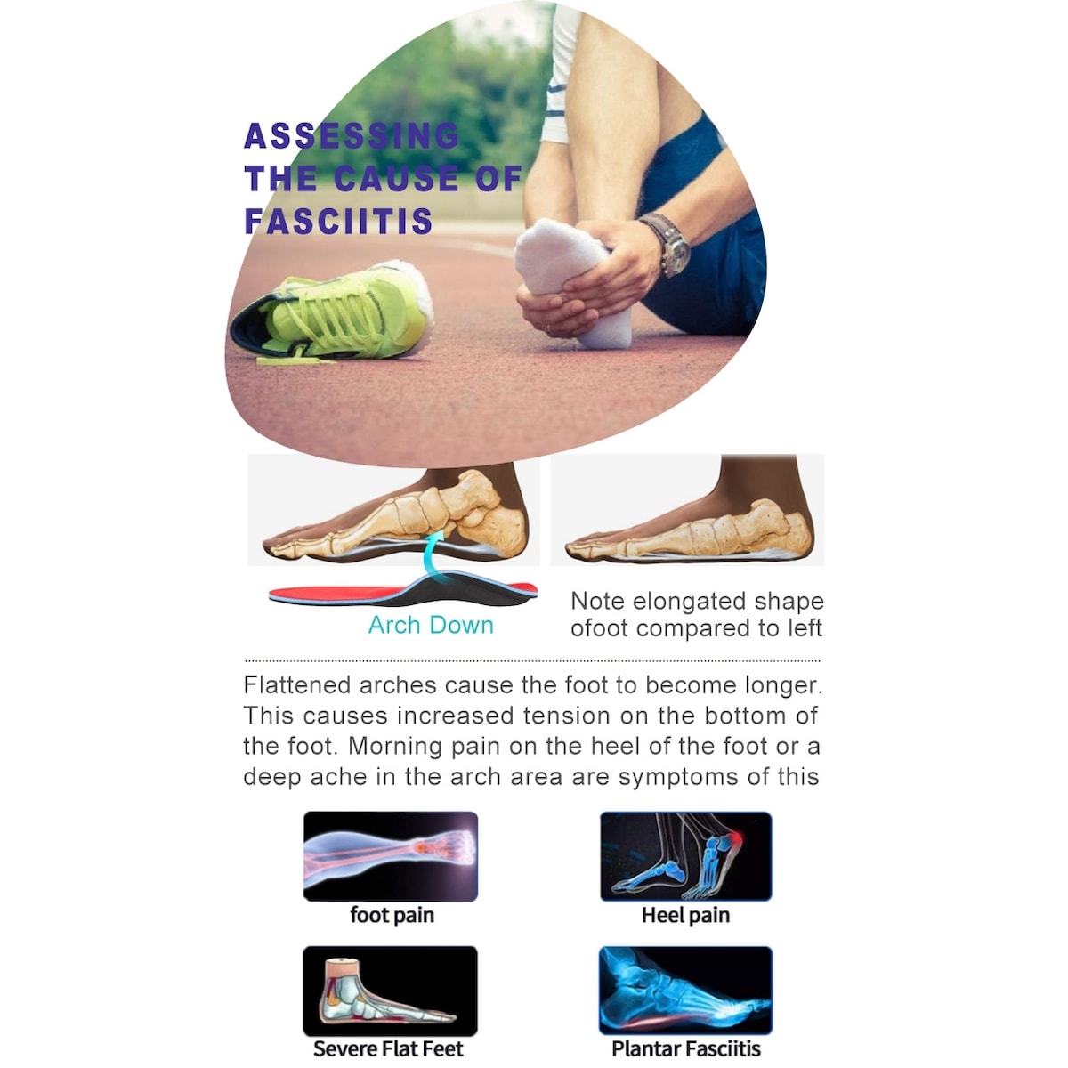 Anti-slip Arch Support-innleggssåler XL