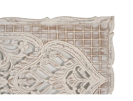 GINER Y COLOMER - Tête de lit en manguier blanc vieilli.81x3x166