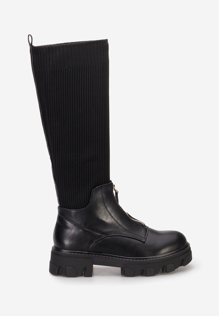 Bottes chaussettes noires Sheiva