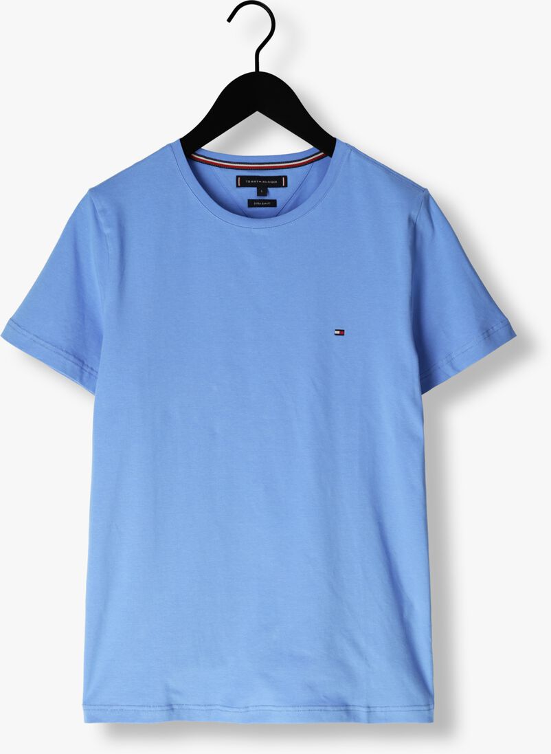 TOMMY HILFIGER blauwe tommy hilfiger t-shirt stretch slim fit tee