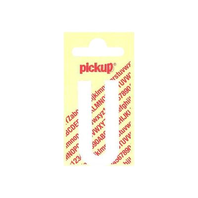 Pickup - Étiquette autocollante - 150 mm - Lettre U - blanc mat